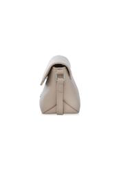 Beige small women's shoulder bag TOREC-0916-1A(W26) - side product view, on a white background.