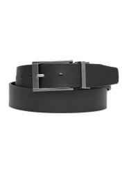 Men's double-sided leather belt PASMS-0167-9P(W26) - front product view, on white background.
