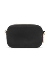 Black small women's handbag TOREC-1172-99(W26), product view from the back on a white background.