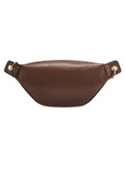 Brown women's waist bag TOREC-0788-1H(Z26) , product view from the back on a white background.