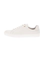 Cream leather women's sneakers BUTYD-1068-0B(Z26). Product view from the side, on a white background.