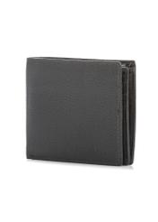 Dark brown small leather men's wallet PORMS-0687-1I(W26) - diagonal product view, on white background.