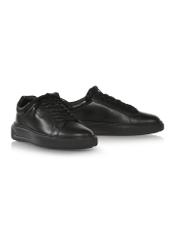 Black leather men's sports shoes BUTYM-0479-99(Z24)-03