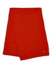 Orange women's wool blend scarf SZADT-0202-3C(Z26), front product view on white background.