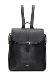 Women's backpack in black TOREC-1198-99(W26) - front product view, on a white background.