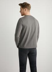 Men's gray longsleeve LSLMT-0012-9D(W26), back view of the product on the model. Half of the silhouette visible.