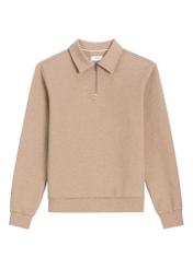 Beige cotton men's sweatshirt BLZMT-0081-1D(Z26)