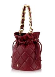 Maroon quilted women's bag TOREC-0868-49(Z23)-02