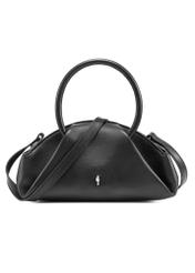 Black mini top handle bag TORES-1203-99(Z25), front product view on white background.