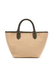 Braided small women's handbag TOREC-1230-1E(W26) - product view from the back, on a white background.