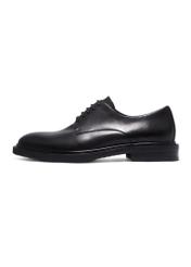 Men's black leather shoes BUTYM-0553-99(Z26), side view of the product on a white background.