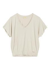 Light beige women's blouse BLUDT-0202-1A(W26), front product view on white background.