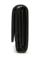 Black large women's wallet POREC-0398A-99(Z25), product view from the side on a white background.