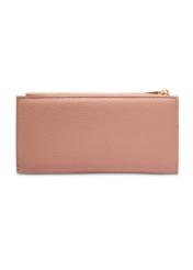 Large beige women's wallet with logo POREC-0343A-1B(Z26), product views from the back on a light background.