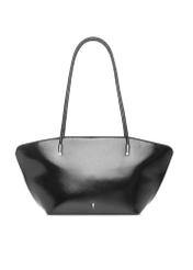 Black women's shoulder bag TOREC-1237-99(W26) - front product view, on a white background.