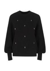 Black women's sweater with pendants SWEDT-0197-99(Z23)-03