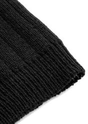 Black men's scarf SZAMT-0021-98(Z25), close-up of the product detail on a white background.