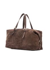 Chocolate leather men's bag TORMS-0476-90(Z25), diagonal product view on white background.