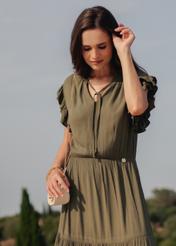 Long khaki dress SUKDT-0187-54(W25)