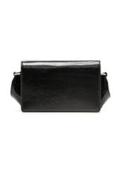 Black elegant leather women's handbag TORES-1356-9F(Z26), product view from the back on a white background.