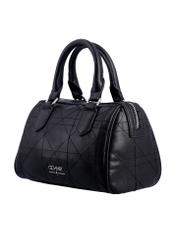 Black women's trunk handbag TOREC-1339-99(Z26), diagonal product view on a white background.
