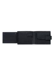 Small black leather men's wallet PORMS-0546-99(W23)-05