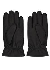 Men's leather gloves with wool lining REKMS-0092-9I(Z26), back view of the product on a white background.
