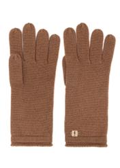 Women's cashmere gloves in camel color REKDT-0020-1D(Z26) - front product view on white background.