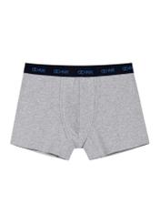 Three-pack of colorful men's boxer shorts ZESMB-0010-00(W26), front view of the second pair of the product on a white background.