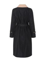 Women's double-breasted coat with belt KURDT-0368-98(W23)-04