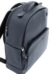 Navy blue men's leather backpack PLCMS-0018D-69(W25)-06