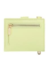 Small light yellow women's wallet POREC-0430-2A(W26), back view of the product on a white background.