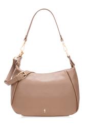 Camel-colored shopper shoulder bag TOREC-0885B-81(Z25), product view from the front on a white background.