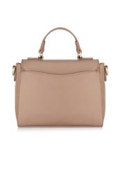 Beige small women's shoulder bag TOREC-0962A-81(Z25) - product view from the back on a white background.