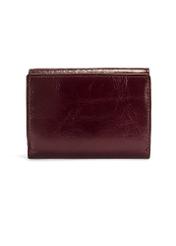Small burgundy women's wallet PORES-0967-49(Z25), product view from the back on a white background.