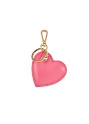 Heart-shaped leather keychain BRELOK-0218-31(Z25), product view from the back on a white background.