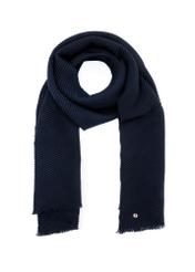 Light navy blue women's scarf SZADT-0179A-69(Z25), product view from the front on a white background.