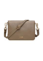 Light brown leather women's messenger bag TORES-1316-1K(Z26) - front product view, on white background.