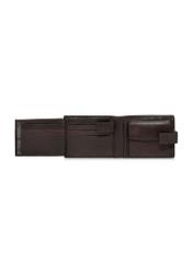 Leather clasp brown men's wallet PORMS-0606-89(W24)-06