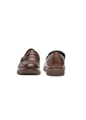 Dark brown leather men's loafers BUTYM-0502-1I(W26)