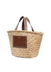 Straw women's basket bag TOREC-0945A-25(W25), diagonal view of the product on a white background.