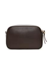 Brown small women's handbag TOREC-1285-1I(Z26), product view from the back on a white background.