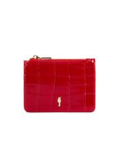 Small red women's wallet POREC-0425-42(Z25) - front product view on white background.