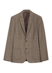 Men's brown wool jacket MARMT-0027-1D(Z26), front product view on white background.