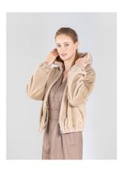 Women's artificial fur coat with hood FUTDT-0042-81(Z20)-02