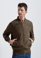 Olive colored men's bomber jacket TOP GUN KURMT-0352-57(W24).-02