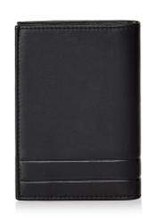 Black men's leather wallet PORMS-0145B-99(Z25), product view from the back on a white background.