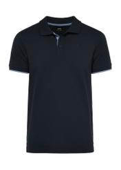 Navy blue men's cotton polo shirt POLMT-0045B-69(W25)