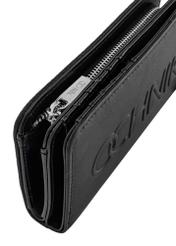 Black women's wallet with logo POREC-0362-99(W24)-08