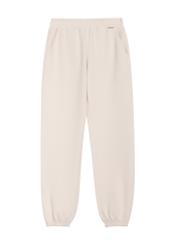Light beige women's trousers SPODT-0117-80(Z25), front product view on white background.